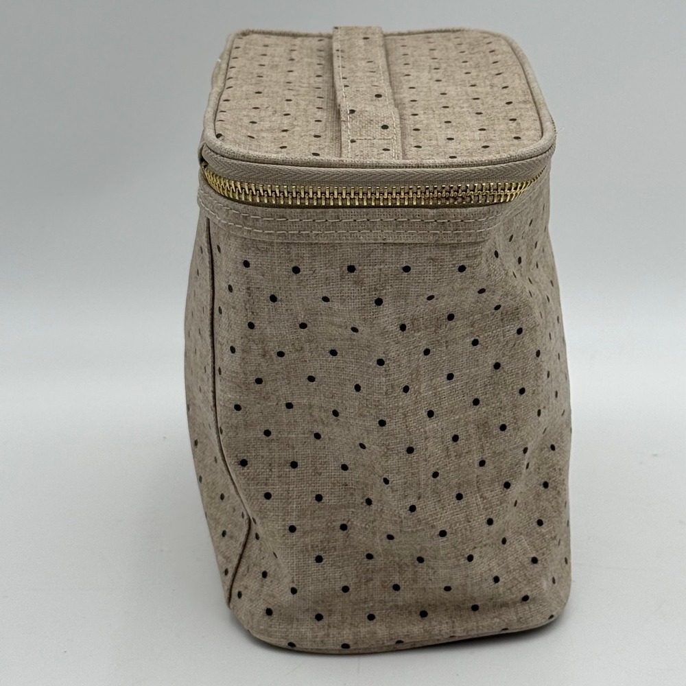 Kate Spade New York Out To Lunch Polka Dot Insulated Lunch Bag Tote Beige Black - Picture 9 of 9